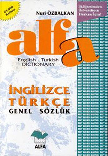 Alfa İngilizce - Türkçe Genel Sözlük-0 